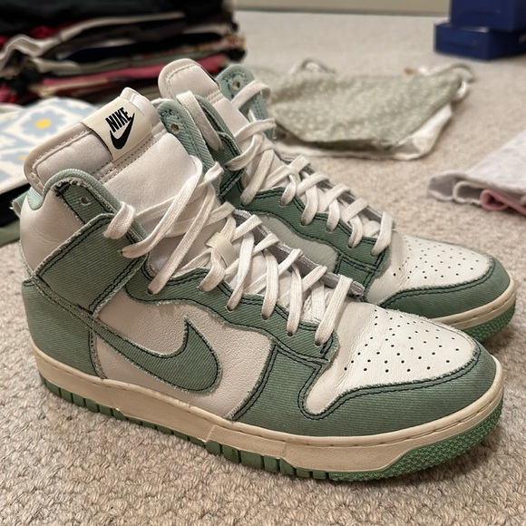 Nike Dunk Retro High 1985 Enamel Green Denim - Picture 5 of 5